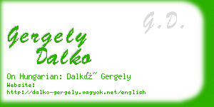 gergely dalko business card